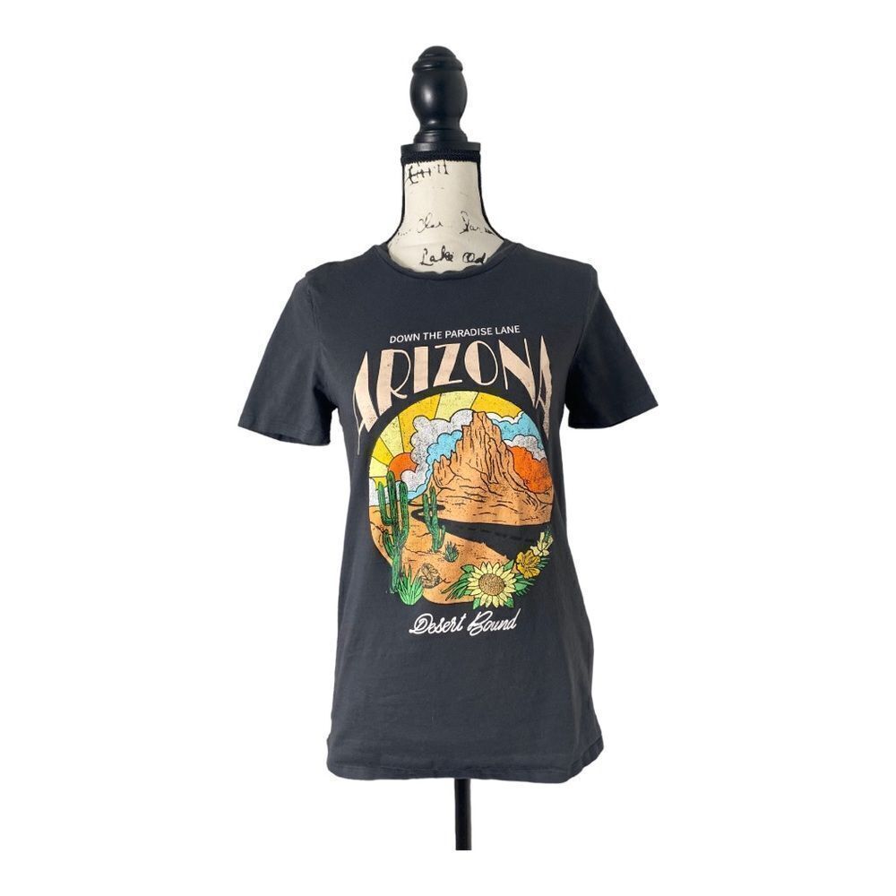 Tezenis Women’s “Arizona Desert Bound” Graphic T-Shirt | Grey Cotton Tee Size S